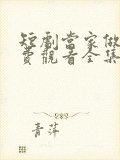 短剧当家做主免费观看全集