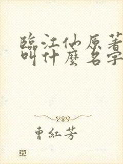 临江仙原著小说叫什么名字