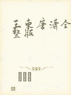 王东唐潇全集完整版