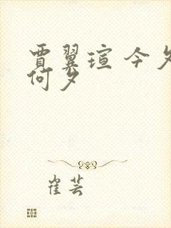 贾翼瑄 今夕为何夕