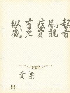 纵有疾风起电视剧免费观看西瓜