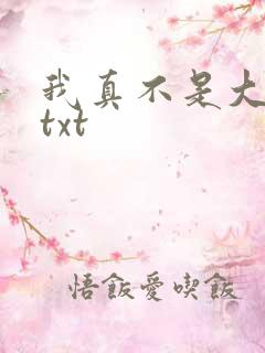我真不是大佬 txt