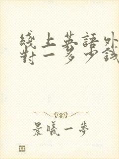 线上英语外教一对一多少钱