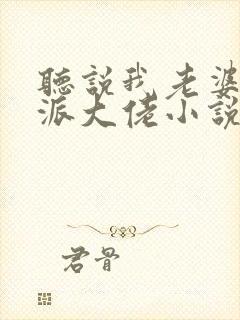 听说我老婆是反派大佬小说免费阅读