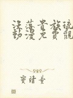 没落贵族琉璃川动漫免费观看高清版