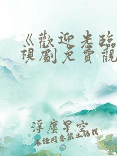 《欢迎光临》电视剧免费观看