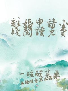 离婚申请小说在线阅读免费