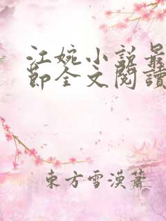 江婉小说最新章节全文阅读