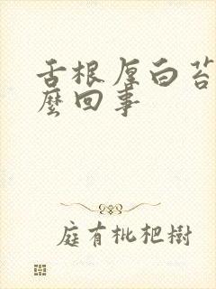 舌根厚白苔是怎么回事