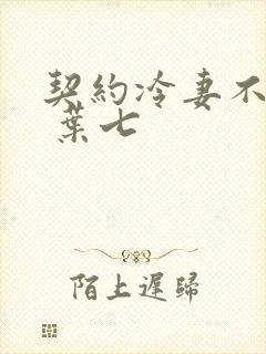 契约冷妻不好惹 叶七