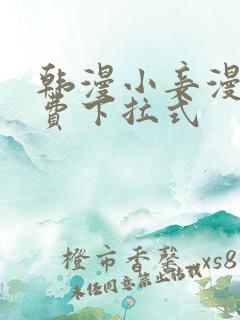 韩漫小妾漫画免费下拉式