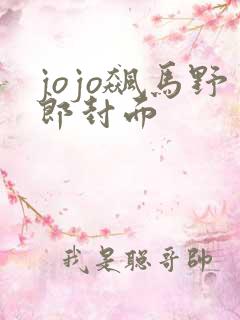 jojo飙马野郎封面