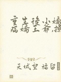 重生后小娇娇把病娇王爷,撩哭了