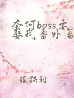 奈何boss要娶我番外篇