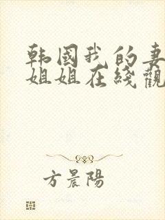 韩国我的妻子的姐姐在线观看