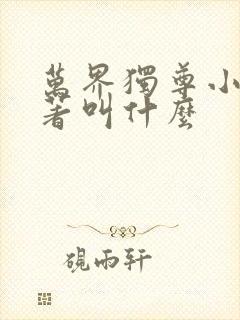 万界独尊小说原著叫什么