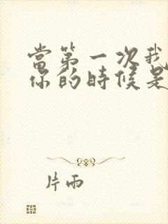 当第一次我说爱你的时候是什么歌