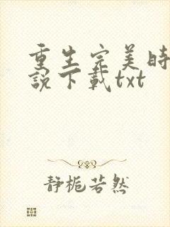 重生完美时代小说下载txt