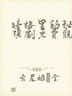 暗格里的秘密电视剧免费观看星辰