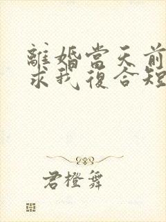 离婚当天前夫跪求我复合短剧全集