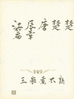 江辰唐楚楚最新篇章