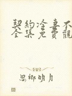 契约冷妻不好惹全集免费观看版