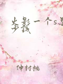 火影一个s忍多少钱