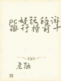 pc好玩的游戏排行榜前十名