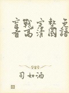 盲战完整免费观看高清国语