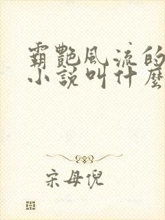 霸艳风流的原著小说叫什么