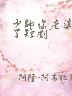 少帅你老婆又跑了短剧