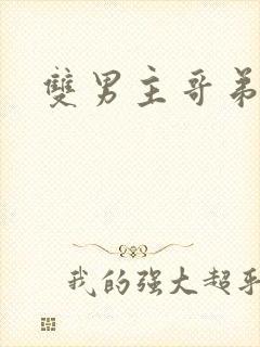 双男主哥弟小说