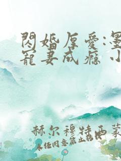 闪婚厚爱:墨少宠妻成瘾 小说