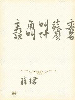 主角叫苏奕的小说叫什么名字