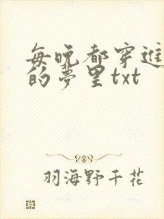 每晚都穿进男神的梦里txt