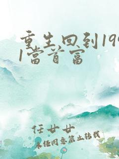 重生回到1991当首富