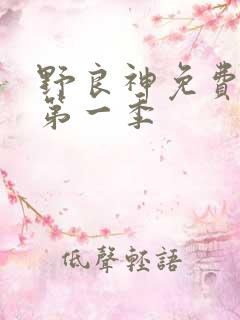 野良神免费观看第一季