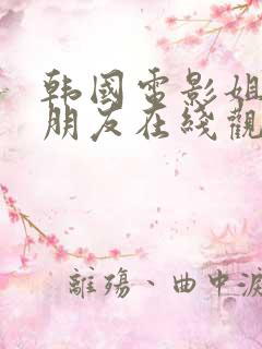 韩国电影姐姐的朋友在线观看