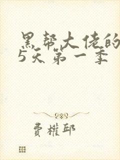 黑帮大佬的365天第一季