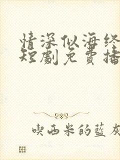 情深似海终成空短剧免费播放