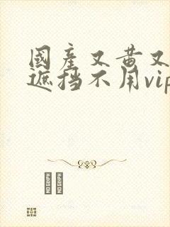 国产又黄又爽无遮挡不用vip