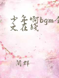 少年啊bgm全文在线