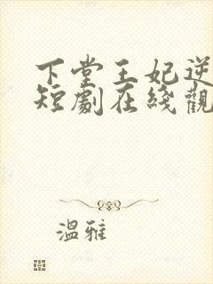 下堂王妃逆袭记短剧在线观看全集