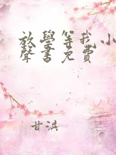 放学等我小说有声书免费