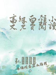 高级白领小说全文免费阅读无弹窗