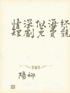 情深似海终成空短剧免费观看完整版