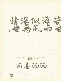情深似海若成空,也无风雨也无晴短剧免费