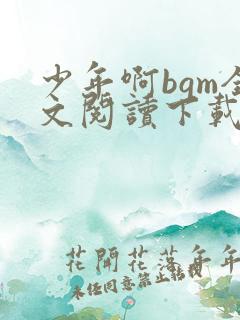 少年啊bgm全文阅读下载免费