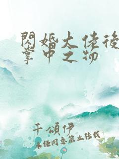 闪婚大佬后成了掌中之物