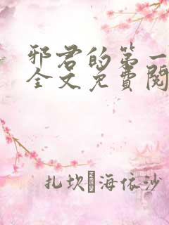 邪君的第一宠妃全文免费阅读